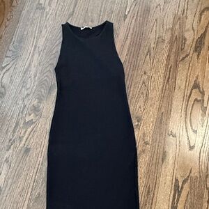 Zara Elegant Black Sleeveless Midi Dress